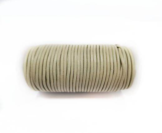 Round leather cord-2mm-GREENISH  YELLOW