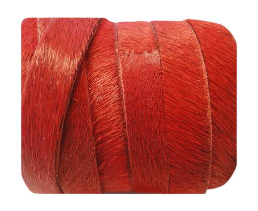 Hair-On-Flat Leather-Red-10MM