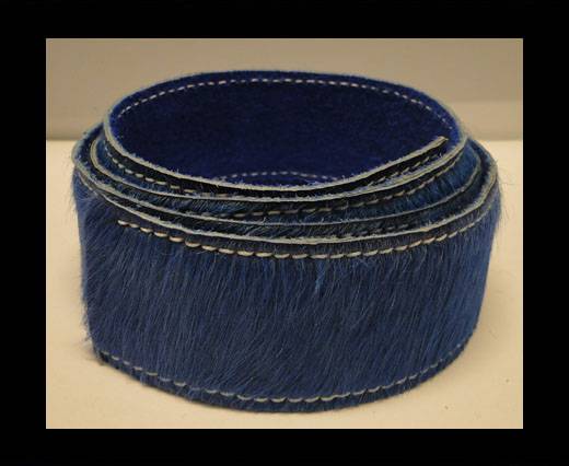 Hair-On Leather Belts-Dark Blue-40mm