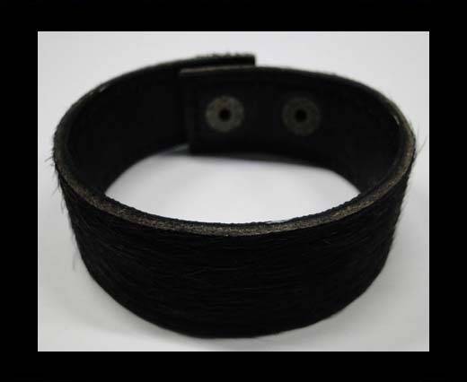 Hair-on bracelet-Black-20mm
