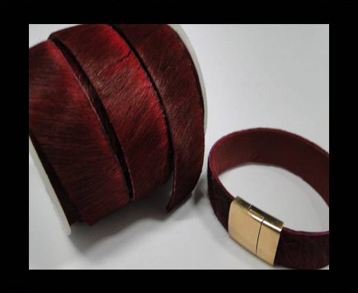 Hair-On-Leather-Cords-Wine Red-20mm