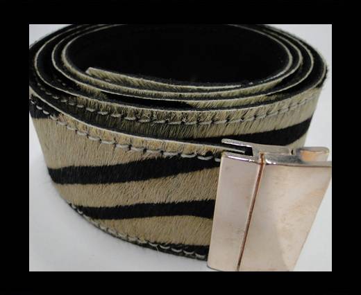 Hair-On Leather Belts-Zebra -40mm