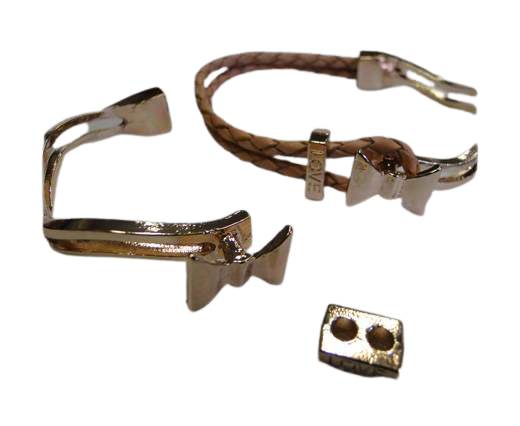 RoundHalf Cuff Bracelet Clasp   MGL-225-3mm-Rose gold