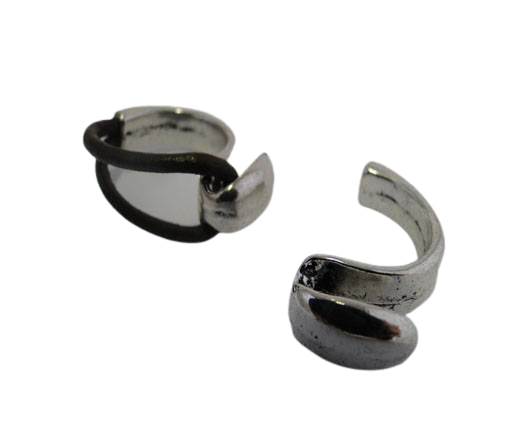 Half Cuff Bracelet Clasp MGL-300-4*2mm-Antique SILVER
