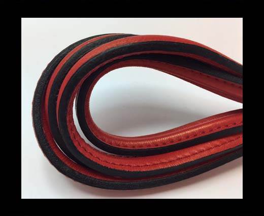 Half round stitched Leather -10mm- Red