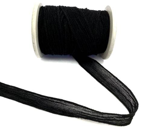 Hand dyed silk ribbons - Black