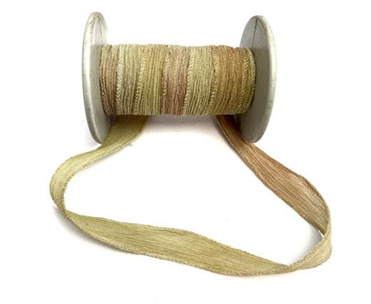 Hand dyed silk ribbons - Creme Brulee