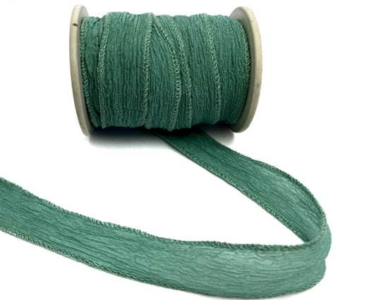 Hand dyed silk ribbons - Turquoise