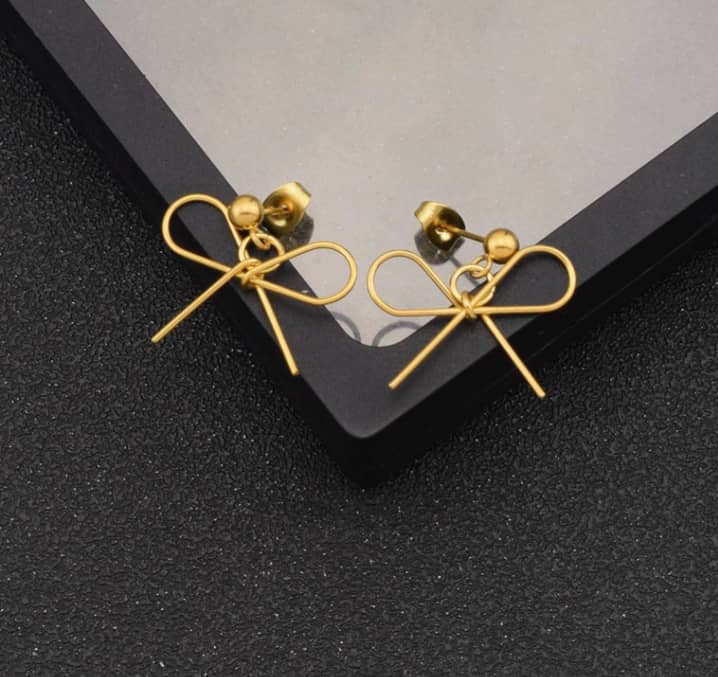 Stainless Steel Earnings - SSEAR48-PVD Gold plated