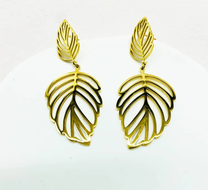 Stainless Steel Earnings - SSEAR58-PVD Gold plated