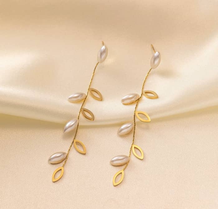 Stainless Steel Earnings - SSEAR57-PVD Gold plated