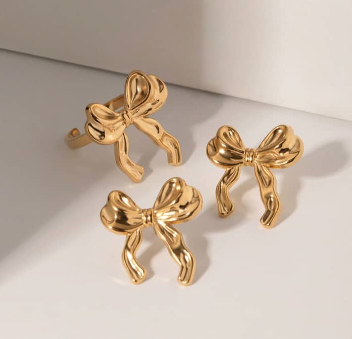 Stainless Steel Earnings - SSEAR59-PVD Gold plated