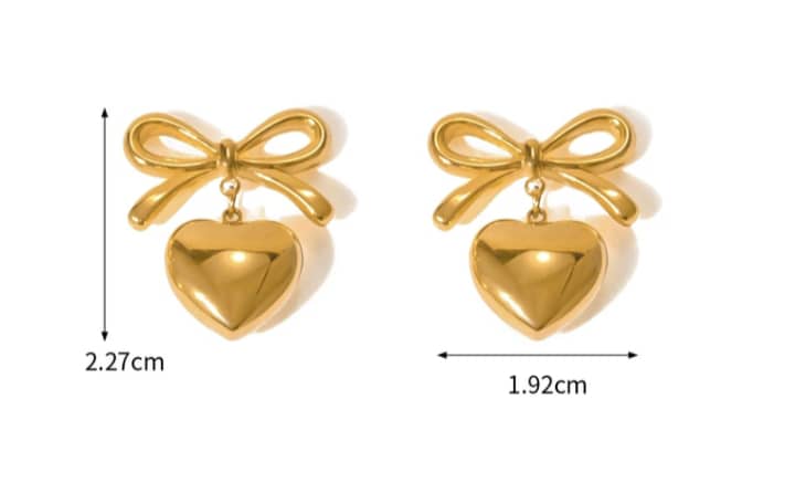 Stainless Steel Earnings - SSEAR66-PVD Gold plated