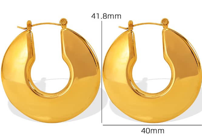Stainless Steel Earnings - SSEAR71-PVD Gold plated