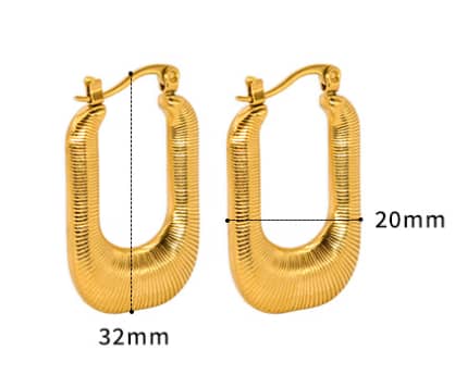 Stainless Steel Earnings - SSEAR86-PVD Gold plated