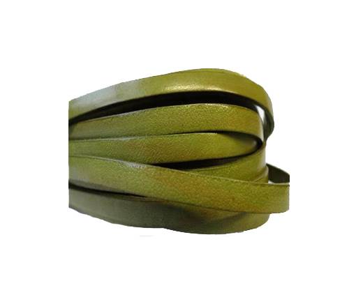 Flat Leather Italian 5mm - Olive Green