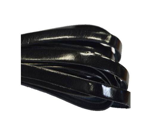 Italian Flat Leather 10mm-Shine black