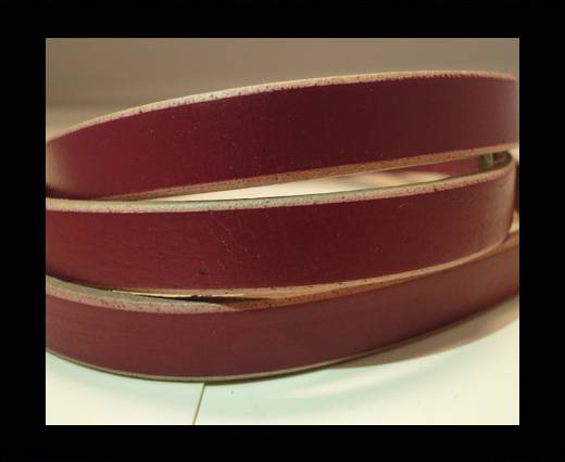 Flat Leather- Natural Edges -Pink-10mm