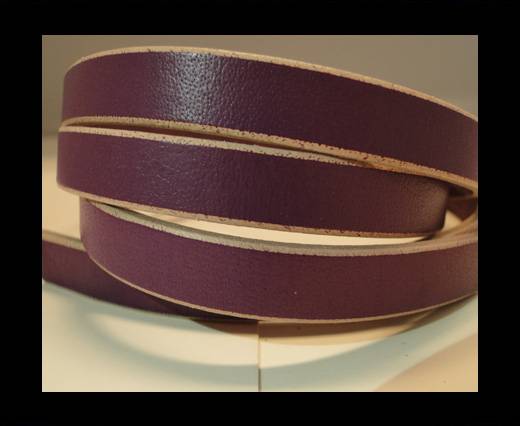 Flat Leather- Natural Edges -Purple-10mm