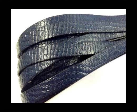 Italian leather 10mm Crocodile Style - Blu