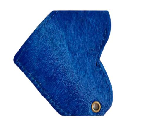 KC-Key Cord Heart Shape 8cm blue hair-on