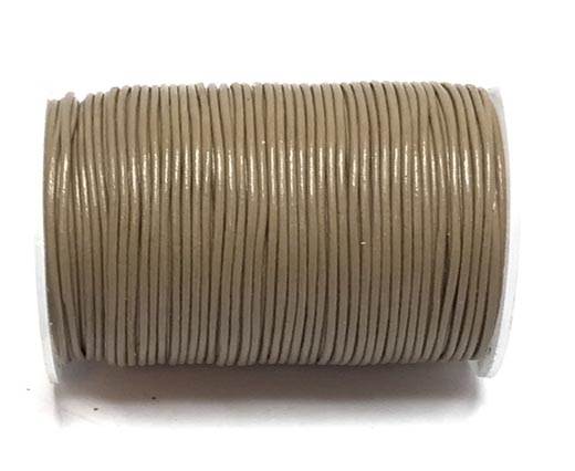 Round Leather Cord -0.5mm-  Khaki