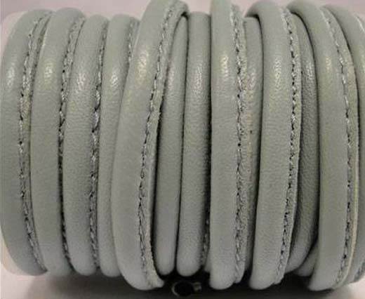 Round stitched nappa leather cord 5MM-Grey