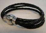 Unisex Leather Bracelet MLBSS-4
