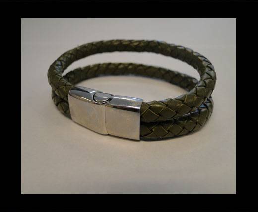 Unisex Leather Bracelet MLBSS-9