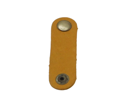 LEATHER BUTTON CLIP - YELLOW