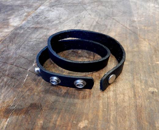 LEATHER CUFF - STYLE 5 - BLACK