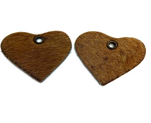 KC-Key Cord Heart Shape 4cm brown
