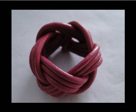 Leather-Ring-Dark Pink