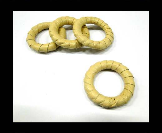 Leather Rings-Beige-34mm