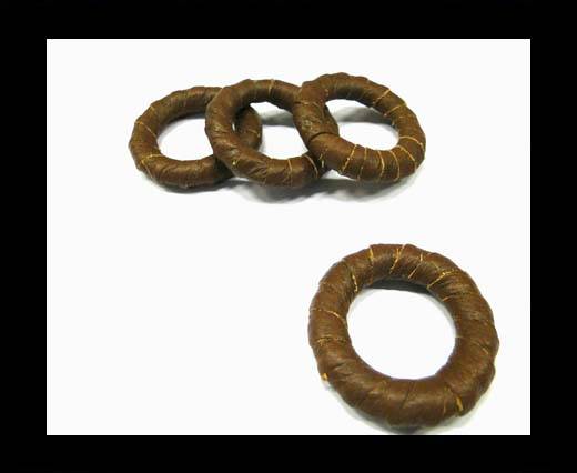Leather Rings-Brown-34mm