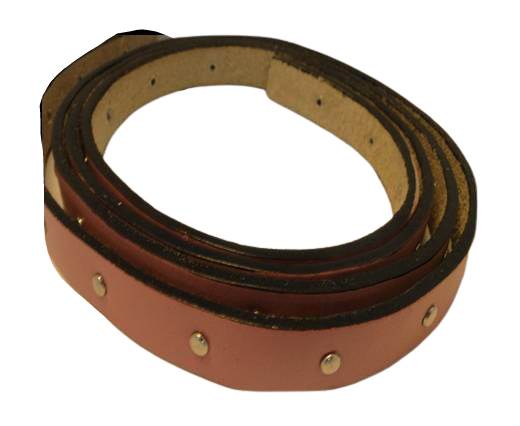 Leather with stud -10mm- Maroon