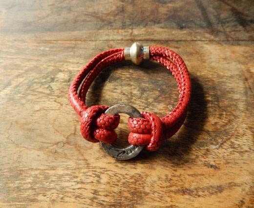 Leather Bracelets Supplies Bracelet03 - Red