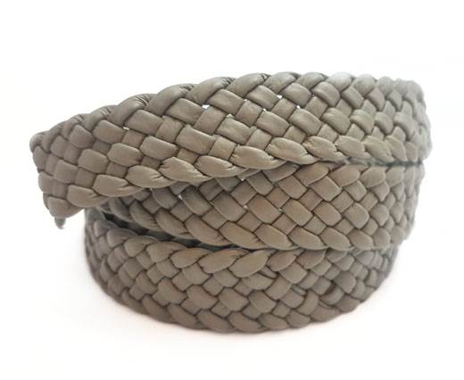 20mm Flat Braided-Light Grey