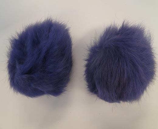 Rabbit Fur Pom Pom-Light Purple-7cms
