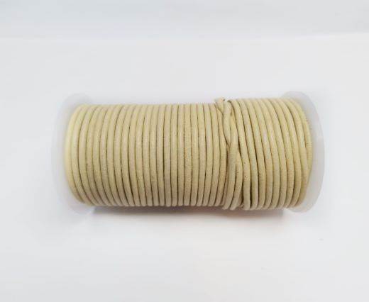 Round leather cord-2mm-LIGHT YELLOW