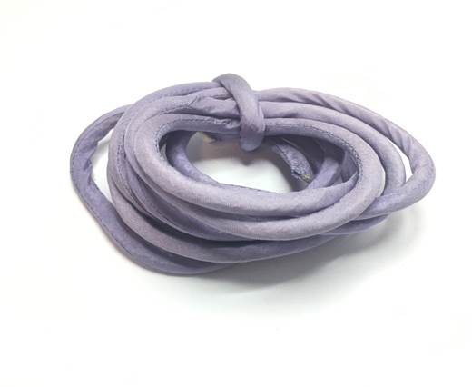 Real silk cords with inserts - 8 mm - Lila