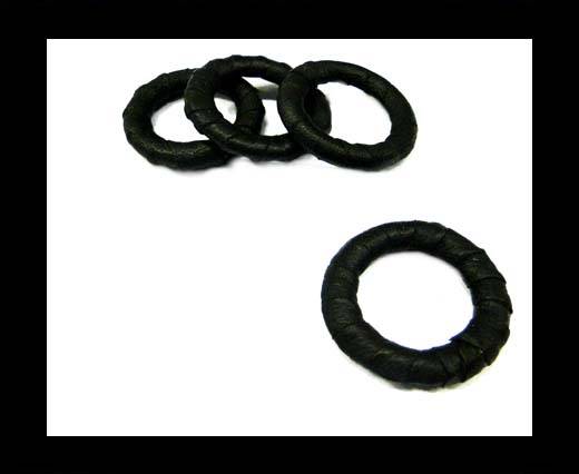 Leather Rings-Black-34mm