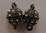 brass Magnetic clasp 8mm -MG2-Black