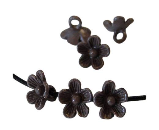 Metal Beads-Flower-Brown-8mm