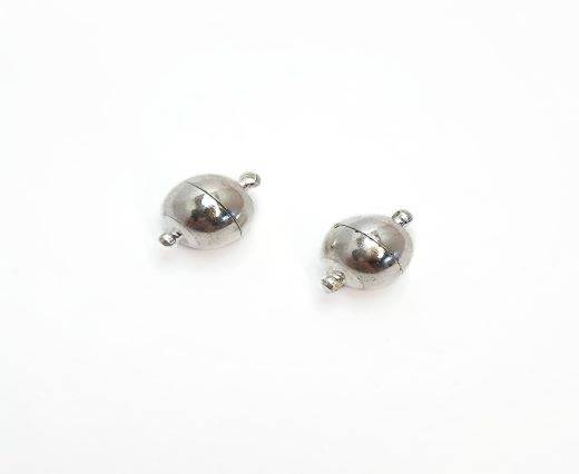 Magnetic Clasps, Zamak, Silver, MG1-10mm