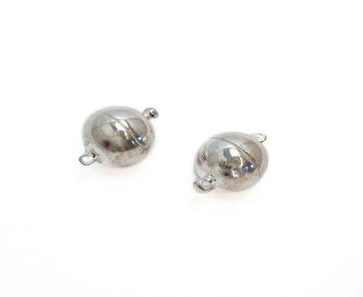 Magnetic Clasps, Zamak, Silver, MG1-12mm