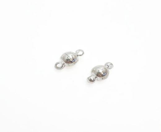 Magnetic Clasps, Zamak, Silver, MG1-6mm