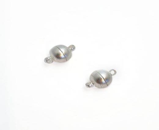 Magnetic Clasps, Zamak, Matte Silver, MG1-8mm