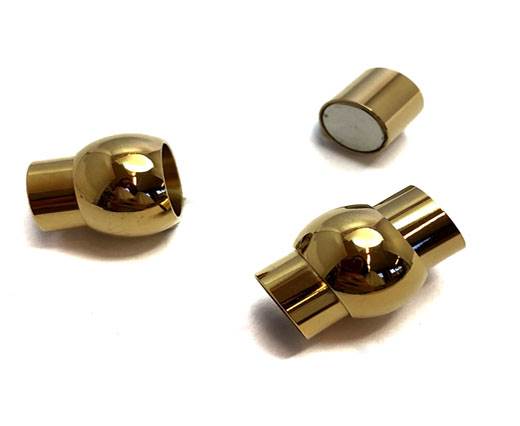 Stainless Steel Magnetic Clasp,Gold,MGST-01 10mm