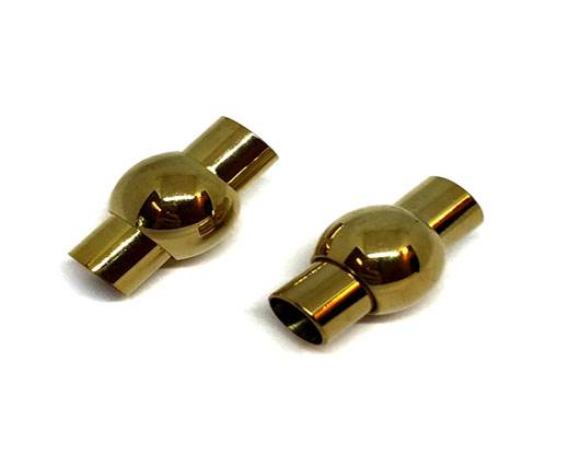 Stainless Steel Magnetic Clasp,Gold,MGST-01 7mm